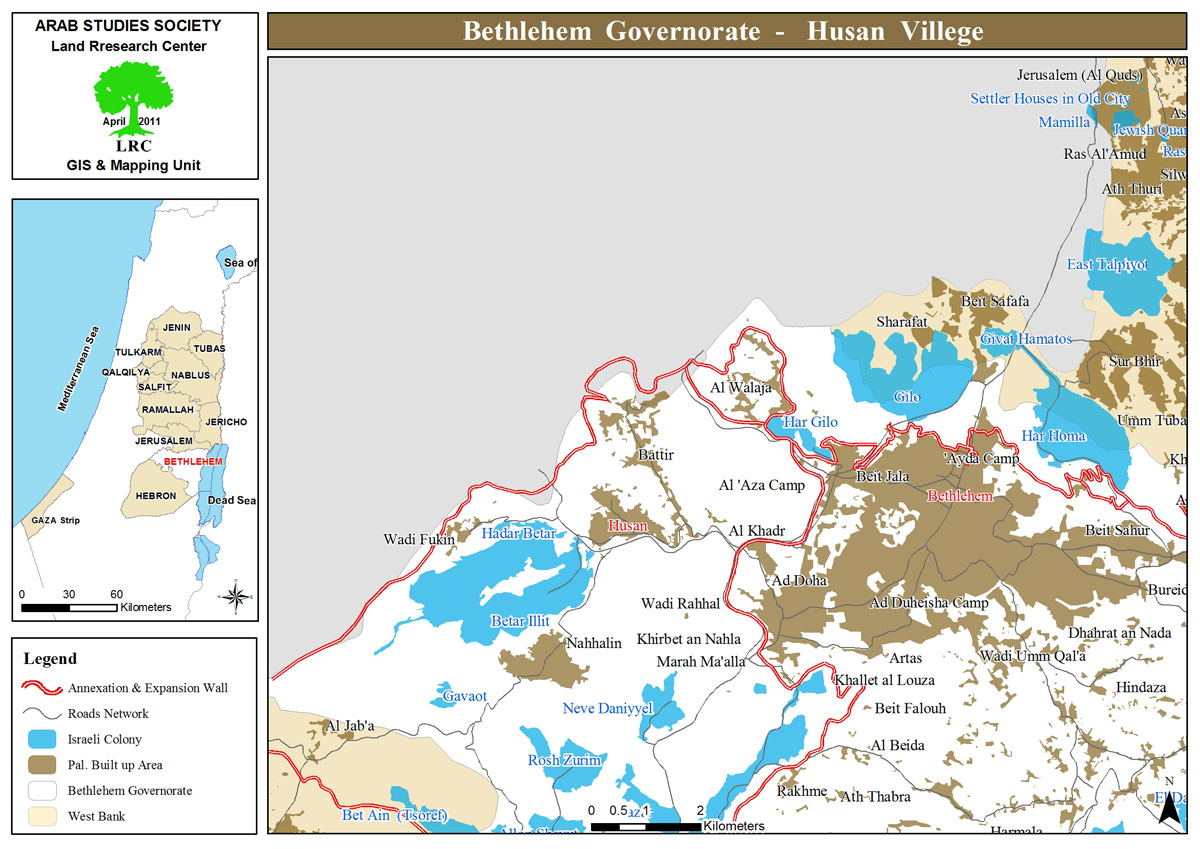 In order to open a Military Road, The Occupation Ravages lands in Husan village / Bethlehem Governorate | LRC