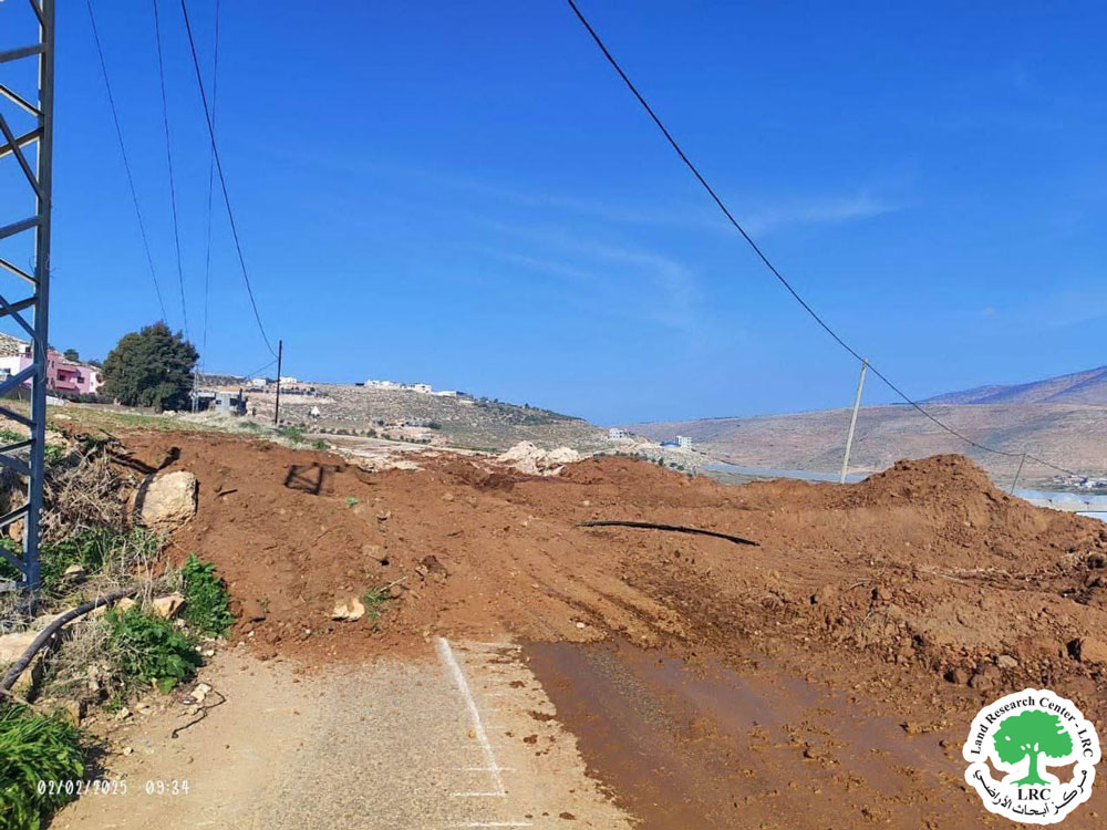 The occupation Ravages an Agricultural Road and Water Lines in Atouf, Tubas Governorate | LRC