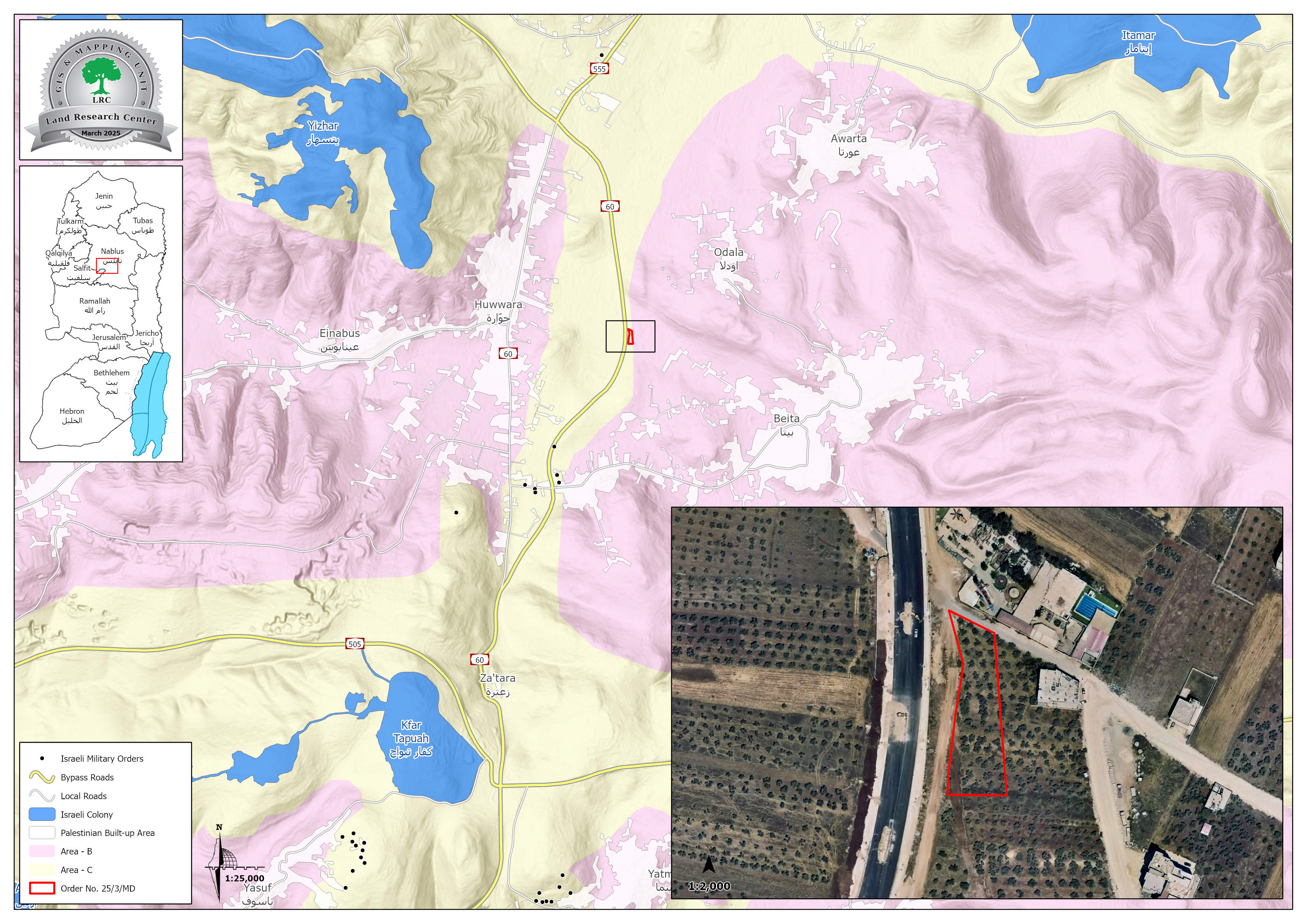 Occupation Issues Military Order to Remove Fruit Trees on 3 Dunams of Land in Beita and Huwwara Villages South of Nablus | LRC