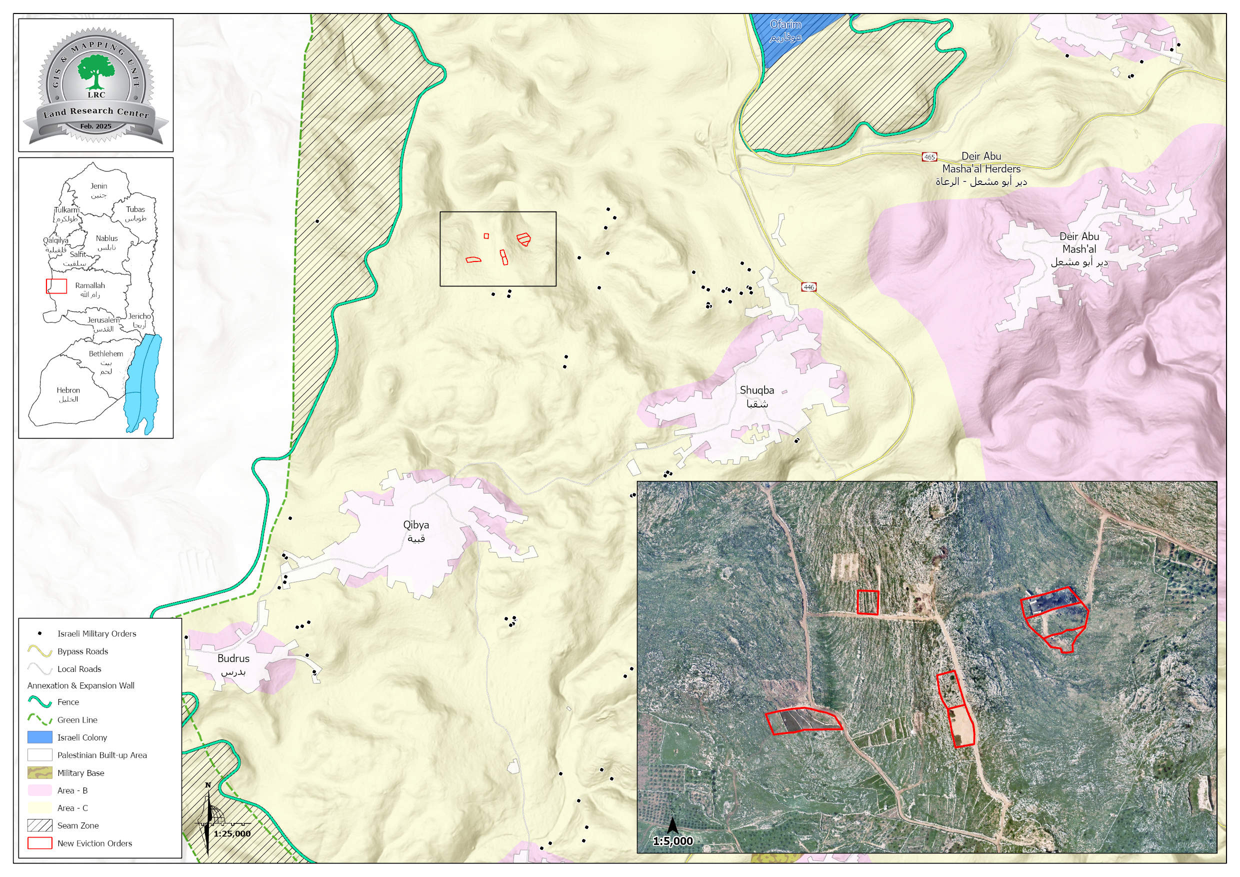 Evacuation Notices for 36 Dunums of Agricultural Land in Shuqba Village, North of Ramallah | LRC