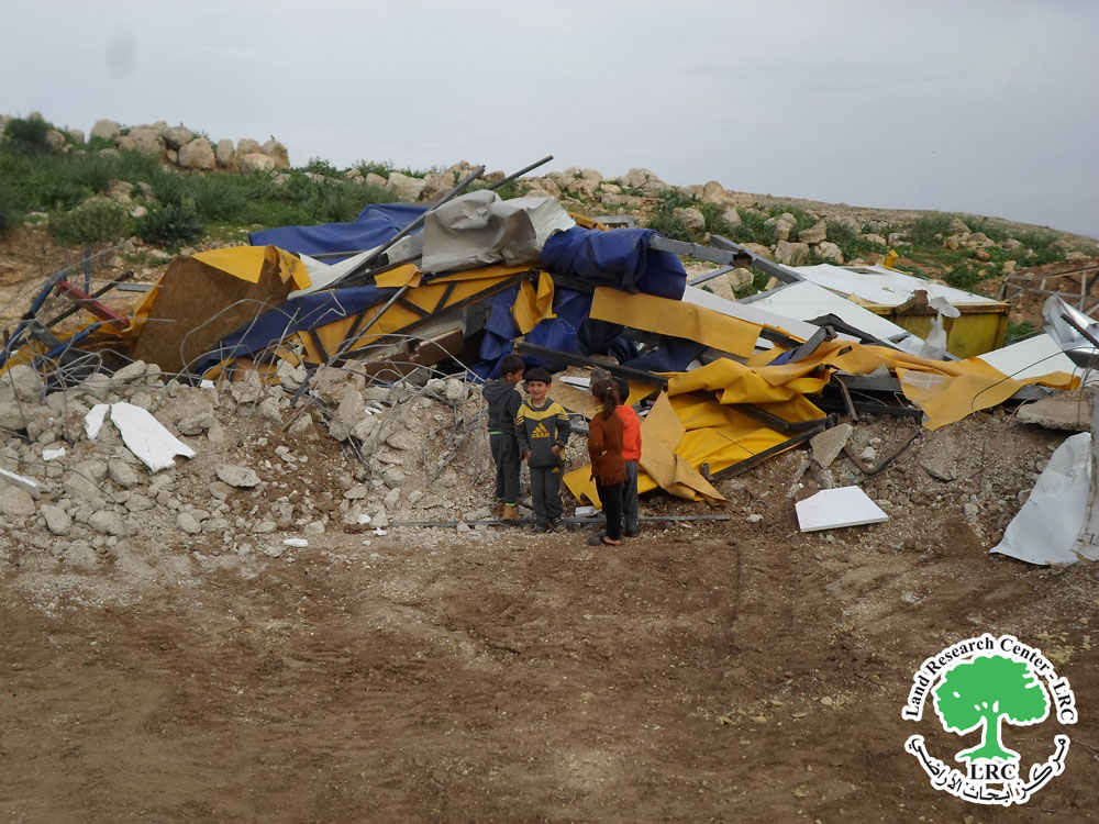 Israeli Occupation Demolishes Agricultural Structures in Khirbet Al-Tawil/Nablus Governorate Violation: Demolition of agricultural structures | LRC