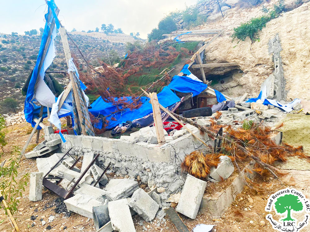 Colonists Destroy Agricultural Facility and Uproot Trees Near Deir Samet West of Hebron | LRC