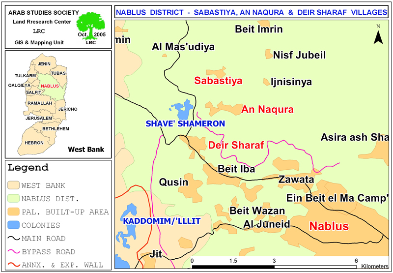 Cutting Almond and Olive Seedlings and Destructions of Agricultural Fences in Sebastia village / north of Nablus | LRC
