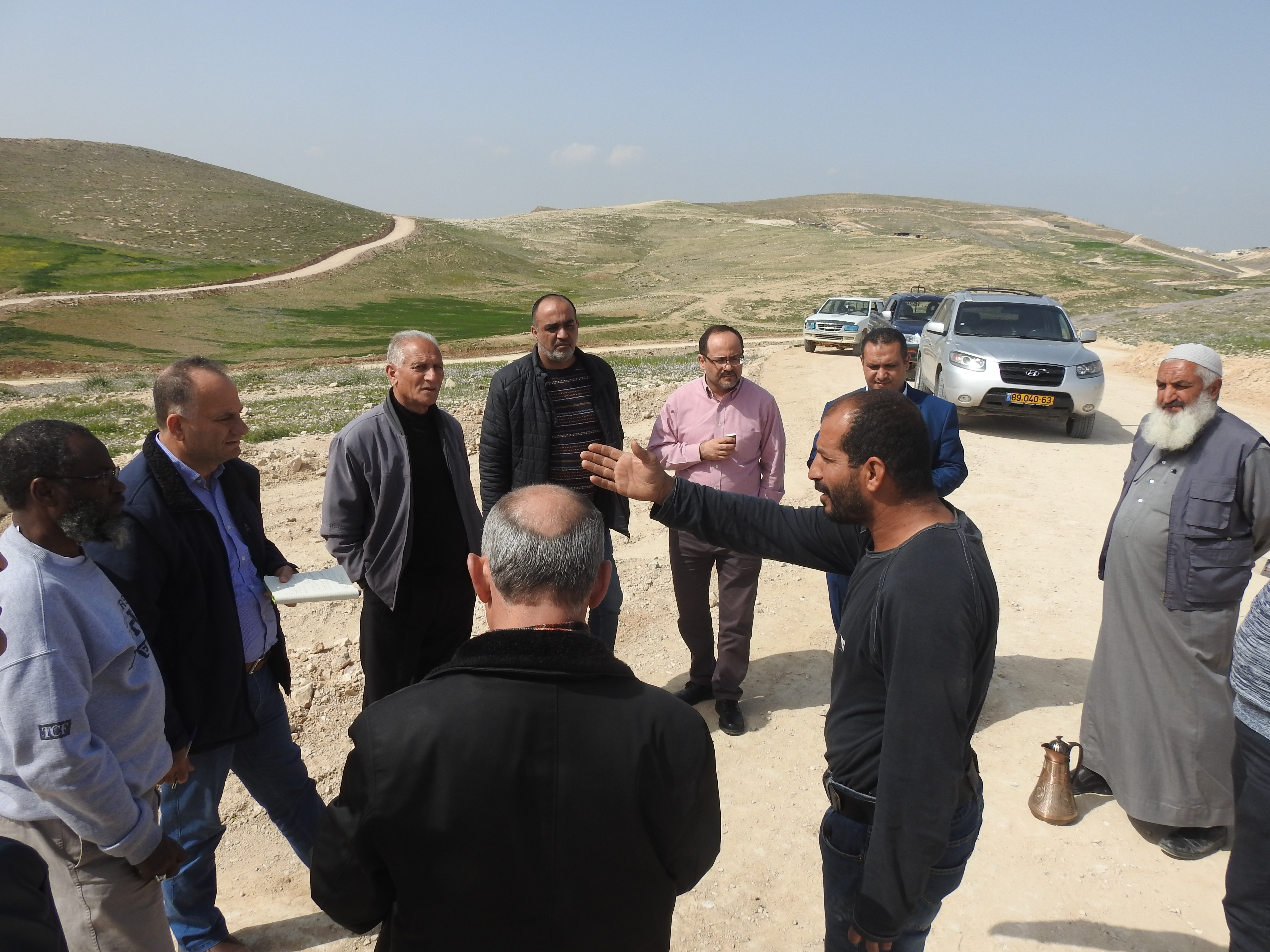 Land Research Center hosts a delegation from the Islamic Development Bank in an inspection visit to its projects implemented in Bethlehem Governorate | LRC