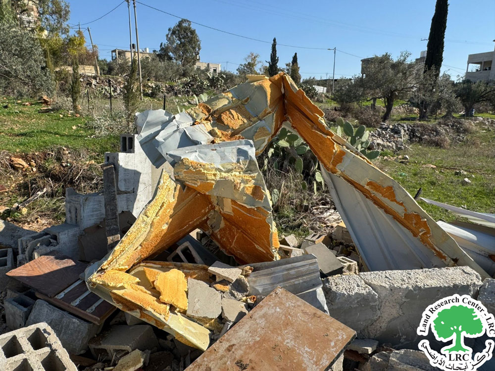 The Israeli Occupation Demolishes an Agricultural Room in Budrus Village, West Ramallah | LRC