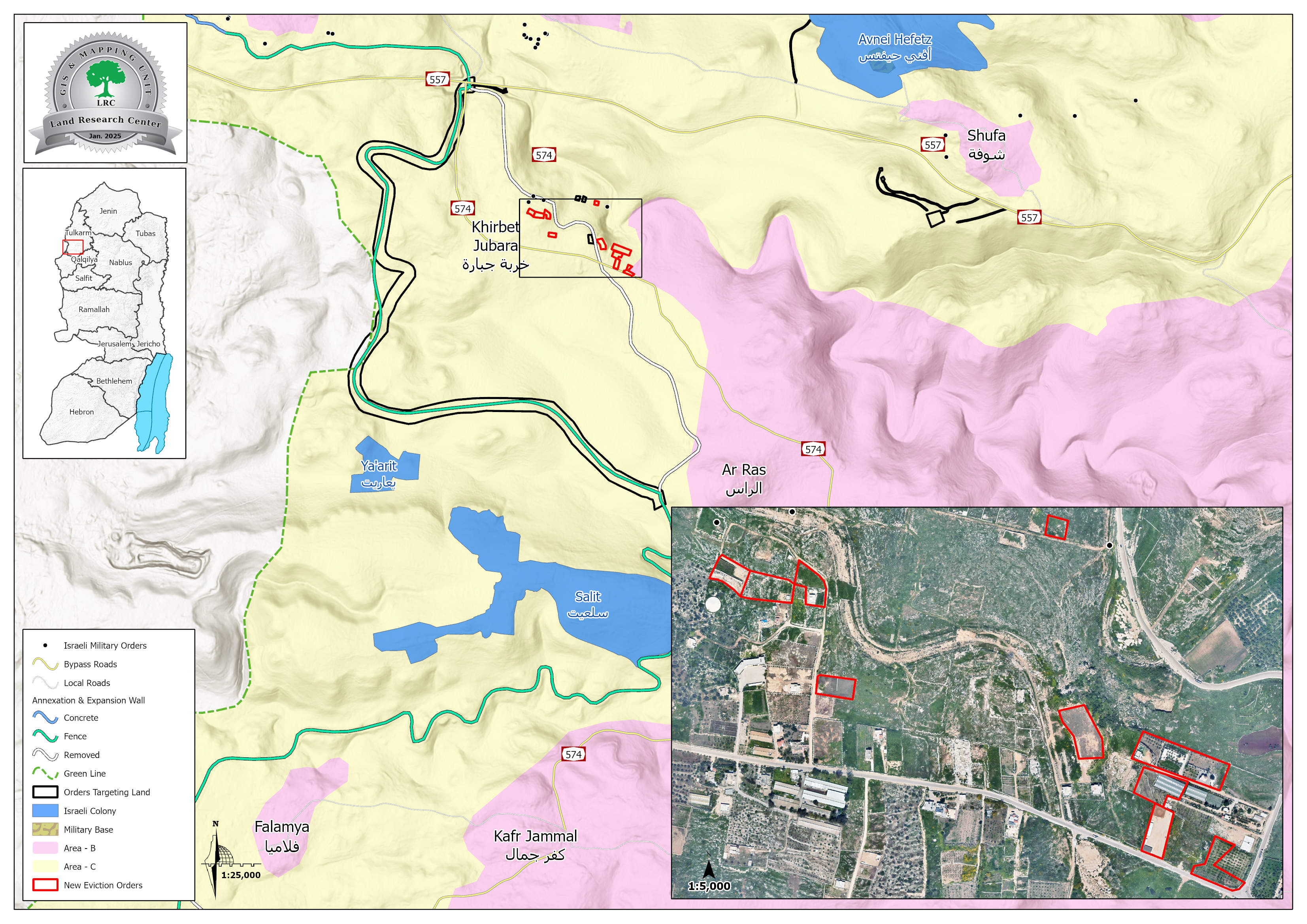 The Israeli Occupation Notifies the Evacuation Notice Land areas in Jubara Village/ South of Tulkarm | LRC