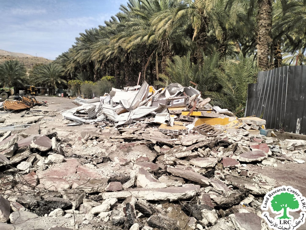 Israeli Occupation Demolishes Agricultural and Commercial Structures in Az Zubeidat Village/ North Jericho | LRC