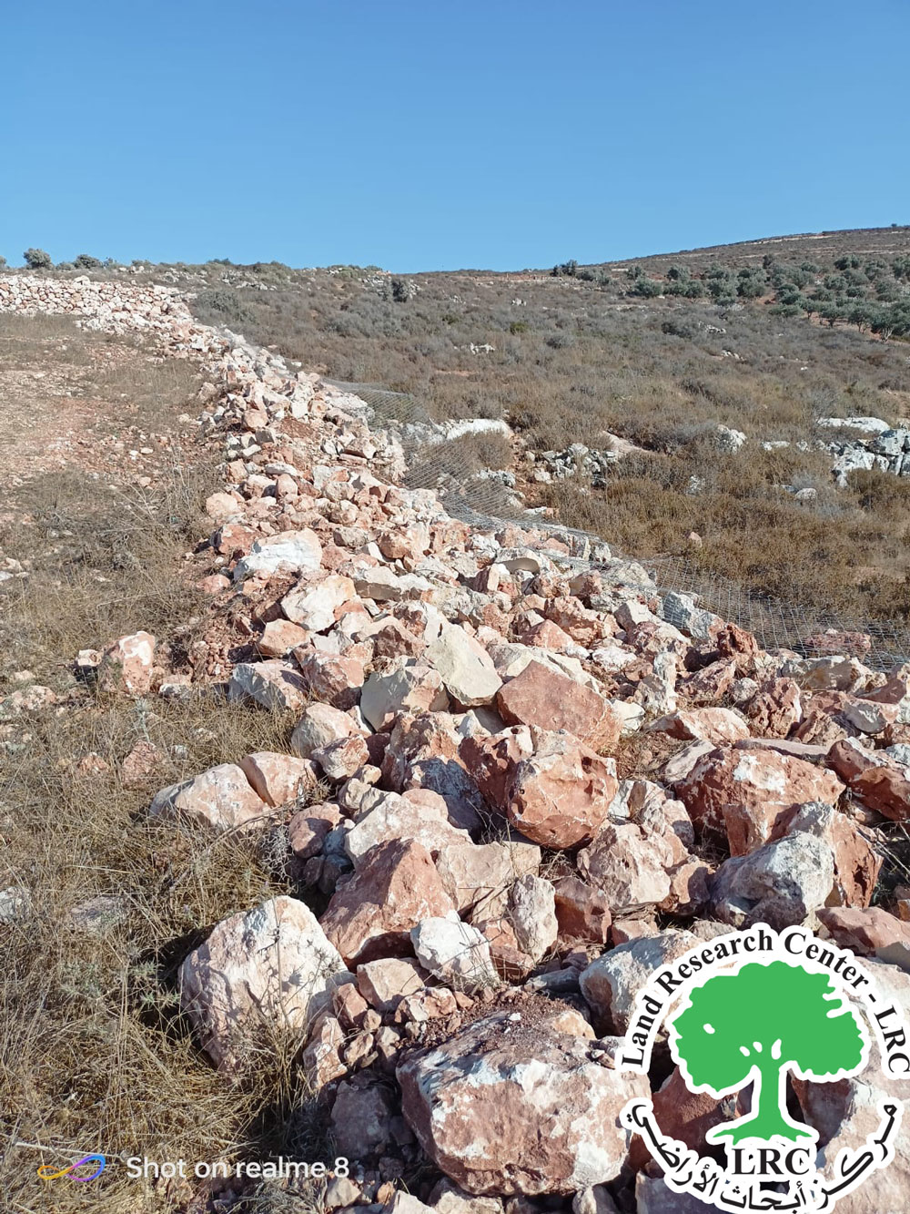 Colonists Demolish Walls and Stone Fences on a Plot of Land in Beita, South of Nablus | LRC