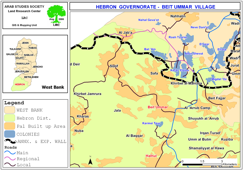 تجريف 12 دونماً في منطقة " القرن" بأراضي بلدة بيت أمر شمال الخليل | LRC