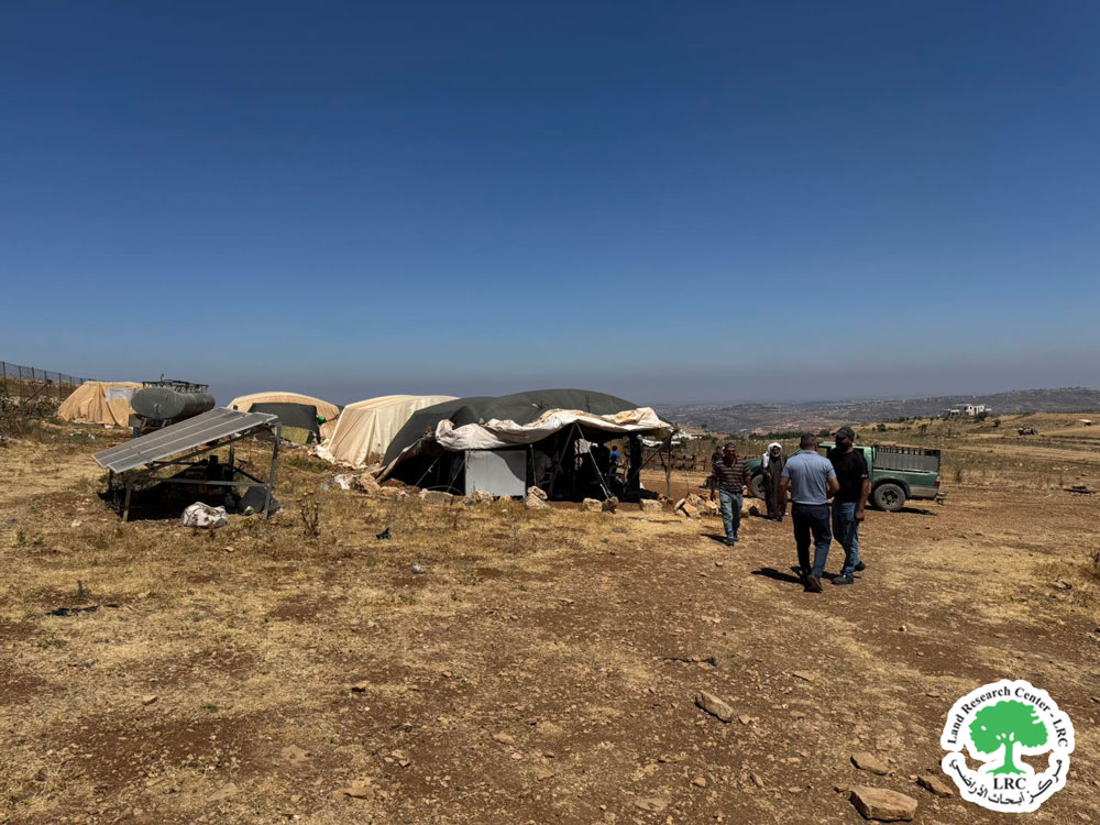 بسبب اعتداءات المستعمرين المتكررة ... إجبار 25 عائلة فلسطينية على النزوح القسري للمرة الثانية على التوالي في منطقة جبل التل ببلدة سنجل / محافظة رام الله | LRC