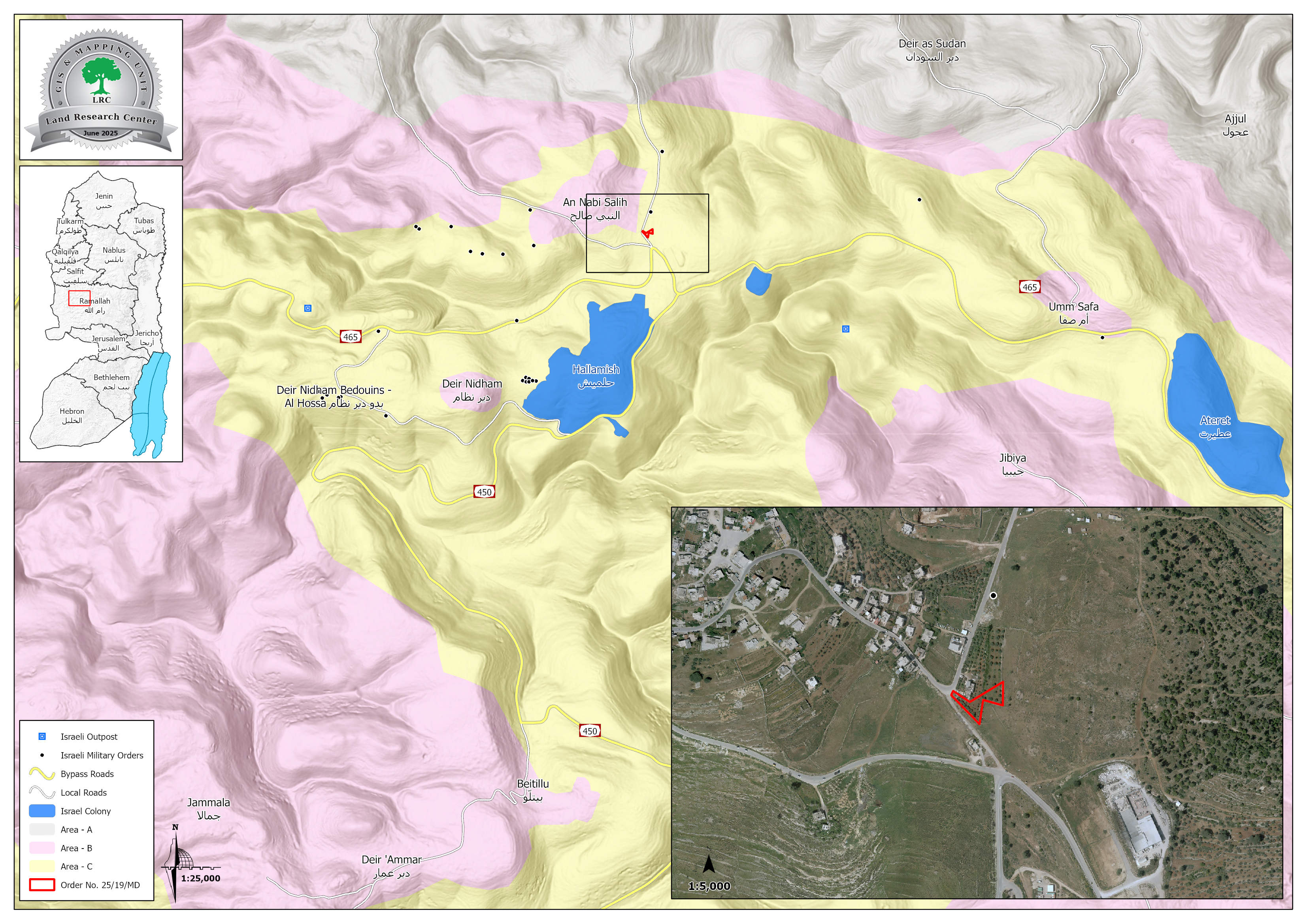 The Israeli Military Occupation Notifies 40 Fruitful Olive Trees with Removing in Al Nabi Salih Village/  North Ramallah | LRC